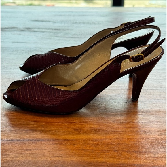 Ruby sling back peep toe pumps - Picture 3 of 7
